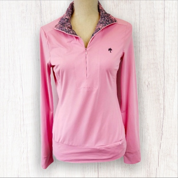 🌸 Lilly Pulitzer Frances 1/4 Zip Pink Popover - Picture 2 of 4